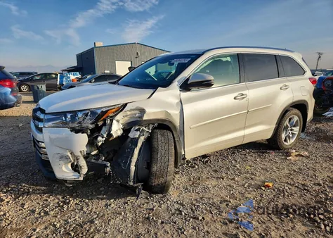 2018 Toyota Highlander Limited z USA, uszkodzony, nr VIN 5TDDZRFH5JS829735